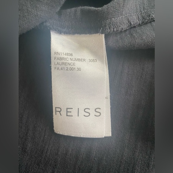 Reiss Cotton Shirt Stretch Terry Fabric Blue Large Slim Fit - Picture 4 of 10